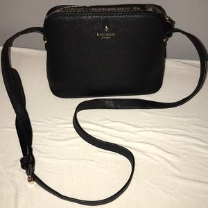 Kate Spade black buckle shoulder bag
